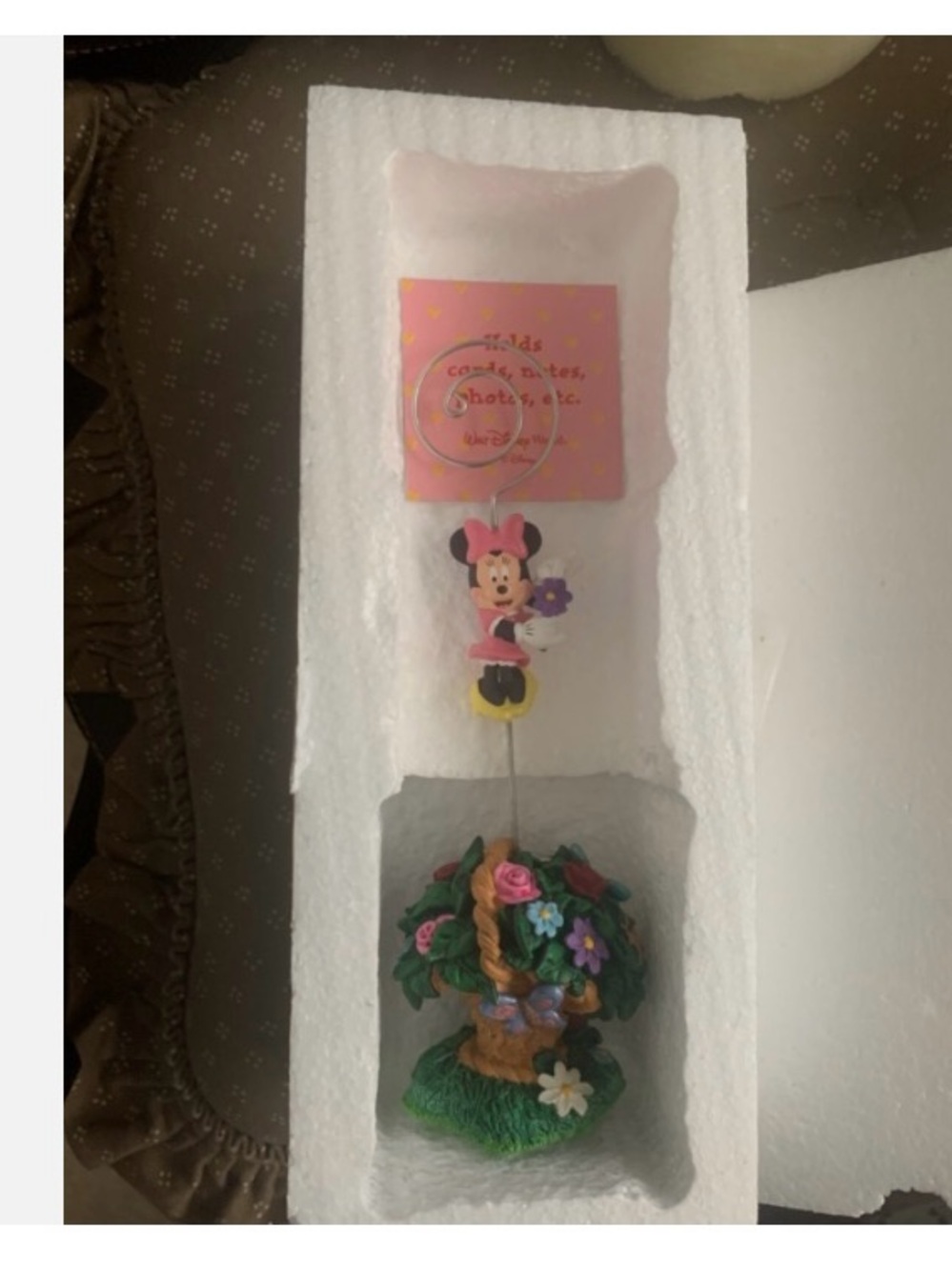 Disney Pink Minnie Mouse Floral Photo/Note Holder